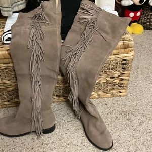 Steve Madden fringe over the knee boots